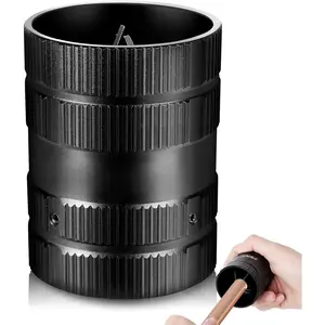 PlumbingTools, Deburring Tool for Copper/PVC Pipe, Copper Pipe Cleaner, Pipe Reamer 1/4" to 1-5/8" Inner Outer Hard Tube Chamfering Tool Black