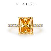 Sunset color Moissanite+Yellow Band