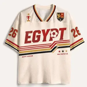 Custom Number Egypt Inspired Soccer Jersey, Retro Egyptian Style Shirt, Personalized Number Jersey, Egyptian Fan Gift