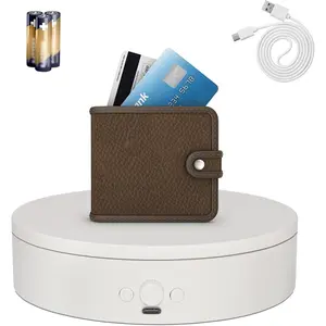 Rotating Display Stand with Type-C Power , Motorized Turntable Adjustable Speed and Direction for  Photography, Spinning Platform for Product  and Displaying (white, 5.9'')