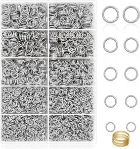 PAXCOO 4600Pcs Silver Jump Rings with Jump Rings Open/Close Tools for Jewelry Making and Necklace Repair (Assorted Sizes)