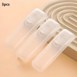 3pcs Transparent PP Material Compact EDC Storage Containers | Mini Storage Boxes - Portable Dental Floss and Travel Pill Storage - Leak-Proof for Toothpicks, Dental Floss, Cotton Swabs, Teeth Flossers Picks - Durable Plastic Box