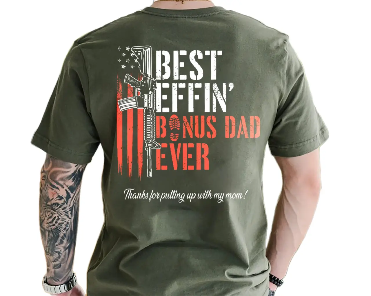 Effin’ Bonus Dad Ever Vintage T-Shirt, Funny Stepdad Shirt, Father’s Day Gift, Bonus Dad Appreciation Tee, Classic Unisex T-Shirt, Menswear Top