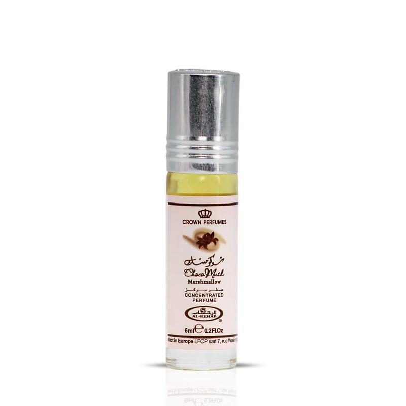 Al-Rehab Choco Musk Marshmallow Perfume Oil Roll-On - 6ml (0.2 oz) | Gourmand Fragrance with Strawberry, Marshmallow & Cocoa | Sweet, Fluffy & Addictive | Arabian Dessert Scent for Women