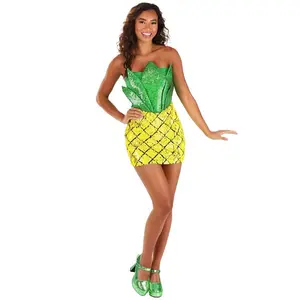 Women's Sequin Pineapple Costume Dress