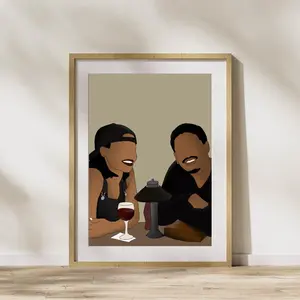 Black Artwork, Black Movie Poster, Black Home Decor, African American Art, Room Decor, Unframed