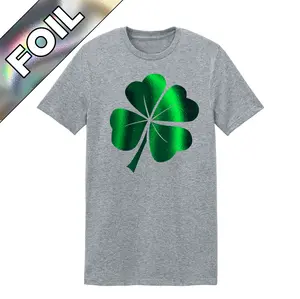 Foil Shamrock Classic T-Shirt- Crewneck Style, Suitable for All Occasions