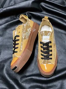 Low-Top Unisex Skateboard Shoes, Casual Patchwork Design, Textile Upper Material, Rubber Sole, All Season Wear