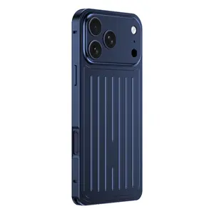 3D Suitcase Stripe Hard Phone Case for IPhone 17 Pro Max 17 Air 16  Pro Max Anti-Drop Shockproof Protector Cover