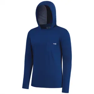 BASSDASH Men’s UPF 50+ Fishing Hoodie Shirts with Chest Pocket Lightweight UV Sun Protection Long Sleeve Hiking Sports FS34M