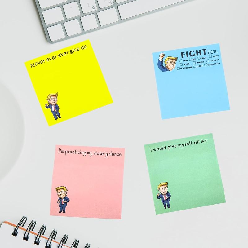 4-Pack Funny Motivational Comic Sticky Notes,Emotional Encouraging  it Notes,Humorous and Encouraging Gifts for Friends,Fun Office & School Supplies