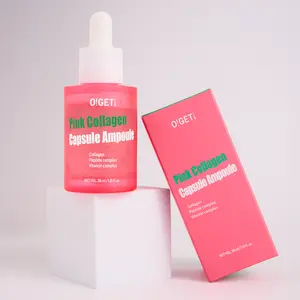 ogeti Moisturizing Serum Ultra-Hydrating Hyaluronic Acid + Peptide + Vitamin C Age Defying Serum Brightening Ampoules for Smooth Glowing Elastic Skin