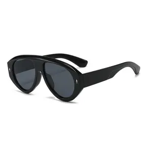 Original design, retro-stylish sunglasses, suitable for both men and women, featuring a unique aviator-style hip-hop shade that protects against UV rays and the sun.