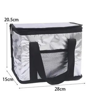 Insulated Food Delivery Bag with Aluminum Foil Lining, 4 Color Options - Large Thermal Catering Box & Versatile Home Storage Organizer for Groceries, Picnics, and Household Clutter,Insulated Baskets,Foldable Reusable Grocery Trolley tiktokshopspringglowup