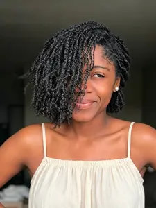 Natural Black Kinky Human Hair Bulk 50g per Pc Afro Kinky Curly Texture 14 Inch for Dreadlocks Locs Repair Mini Twist Extensions