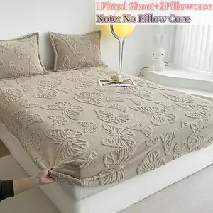 Premium Soft Bed Sheet Set, Queen King Size Deep Pocket Mattress Protector, Fade Resistant, Durable Design, Bed Sheets Set