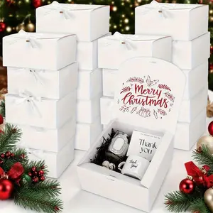 Large Gift Boxes with Ribbons & Lids, 10pcs Set for Jewelry Display, Bridesmaid Proposals, Wedding Favors, Holiday Gifts