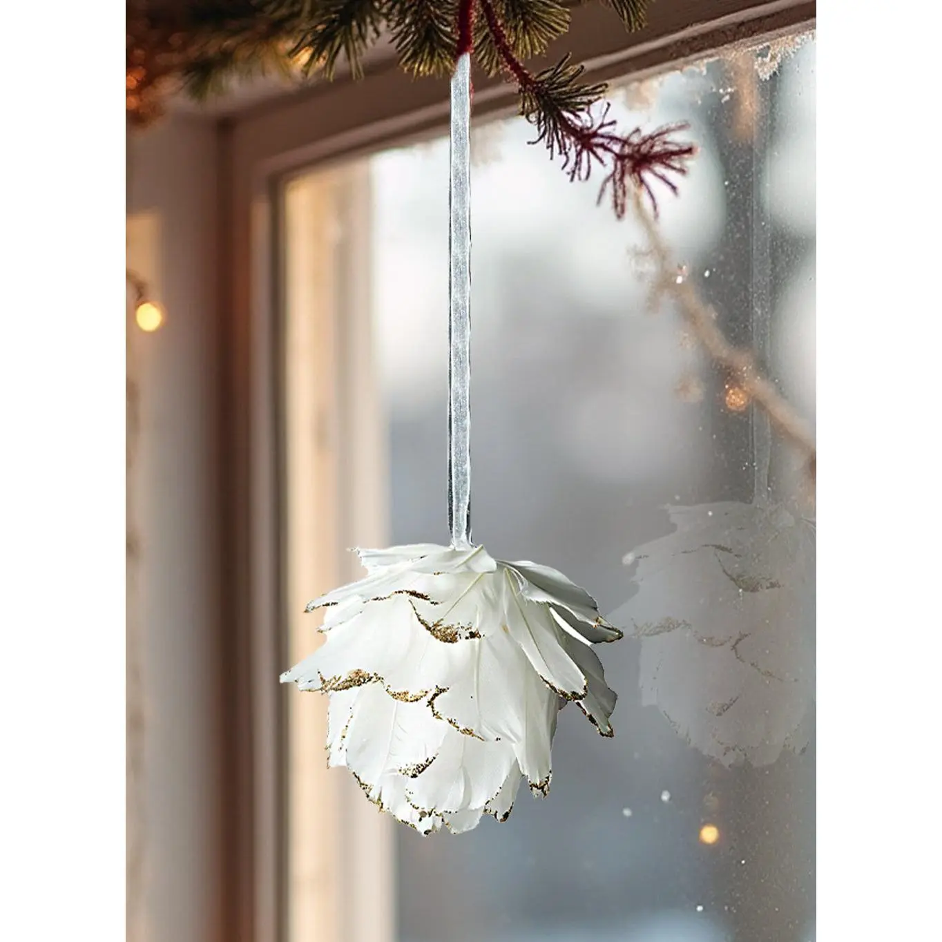 White Feather Ornament Collection