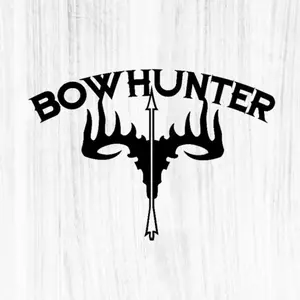 Bowhunter Antler Arrow Sticker – Archery Hunting Decal for Bows, Trucks & Gear Cases