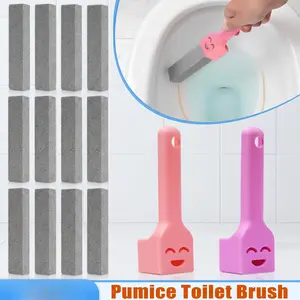3 Pack Pumice Stone for Toilet Cleaning Extra Long Handle for Removing Bowl Ring Pool Bathroom Toilet Brush Limescale Stain Remover for Tile Bath-tub-YY0