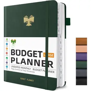 Budget Planner with Monthly Tabs,Large Size, Budgeting Journal and Budget Book to Control Your , Hardcover (Dark Green)
