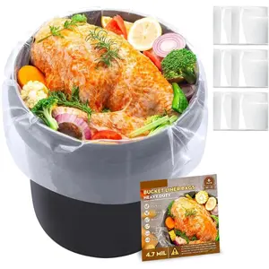 Brine Bags for Turkey, 6 Pack, 30"×21", Extra Large Brining Bag with 50lb Wet Load, Thickened Turkey Brine Bag Food Grade for Marinating, Bucket Liner Brining Bags for Turkey, Chicken, Beef, Pork, Ham