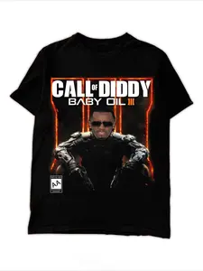 Call of Diddy Party Brainrot Sigma Men's T-shirt Women's Fashion T-shirt Summer Round Neck Loose Comfortable Top Men's and Women's Street Casual Sports Short Sleeved T-shirt