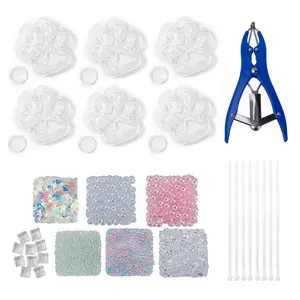 DIY Handmade Stress Relief Ball Kit, Shiny Series, Includes 6 Accessories, 6 Transparent Cat Paw Balls, Expander, 8 Straps