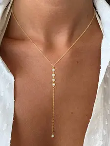 Women's Elegant Minimalist Chain Necklace, Exquisite Trendy Pendant Necklace, Chic Jewelry As Gift for Girlfriend