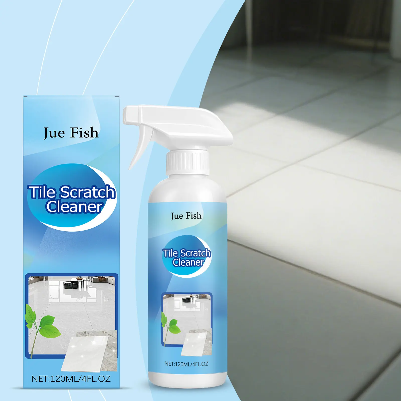 Home Tile Cleaner, Easily Remove Scratches, Clean Stains, Renew Shine, Brighten Cleaning, Household Tile Care Solution