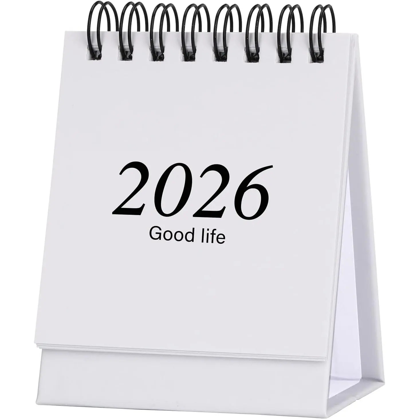 Mini Desk Calendar 2026-2027, January 2026 until July 2027, Small Desk Calendar Standing Flip Monthly Calendar -Wire Binding with Stickers for  Office School (White)