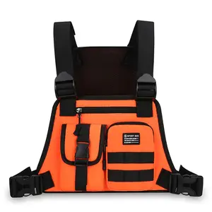 Men's Tactical Waist Pack Vest Bag Light Nylon Fabric Men's Backpack Shoulder Bag Fashion Casual Design Men Bag Chest Pack Bolsa Lightweight Sports Chest Bag for Men outdoor tactical bag backpack