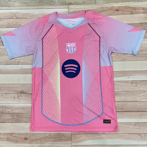 FC Barcelona 2025/26 Away Player Jersey – Pink, Match Fit Soccer Shirt for Football Enthusiasts