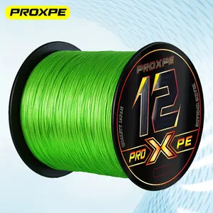 Proxpe Braided Fishing Line 12 Strands 500m Pe Material, Durable & Stretchy, for Freshwater Saltwater Fishing, 25lb-65lb Test Strength