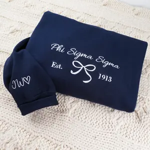 Custom Embroidered Girl's Trip 2025 Sweatshirt, Coquette Bow Sweatshirt, Coquette Sorority Sweatshirt, Besties Gifts For Her, Gift For Girl