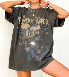 Tower of Terror Shirt, Vintage #Mickeyyy Hollywood Tower Tee, Twilight Zone  Ride T-Shirt, Spooky Halloween  Outfit