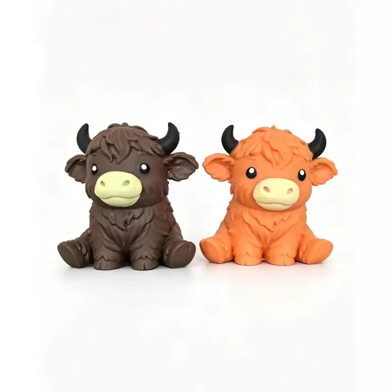 Jumbo Highland Cow Stress Balls Squishies Fidget Toy Squeeze Ball Fidget Toy for Adults Slow-Rising Stress Relief Squeeze Toy