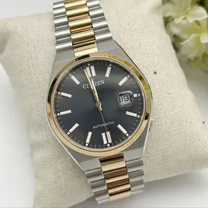 Pre-owned Citizen As Shown Shoulder Bags TSUYOSA NJ0154 80H Automatic Two Tone Gray Dial Men's Watch 20.5cm ATH11044