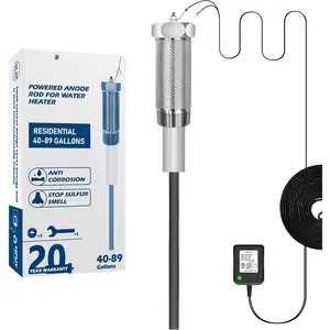 Anode Rod for Water Heater 40-89 Gallon ,Electrical Anode Rod Made of Titanium  Rotten Egg Smell within 24 hours,Rnti-Rust and Reduces Limescale,Easy Installation Design