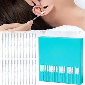 24Pcs New Reusable Sticky Soft Head Ear Swabs, Adhesive Ear Wax Removal Tools, Ear Cleaning Tools Ear Curette for Adults
