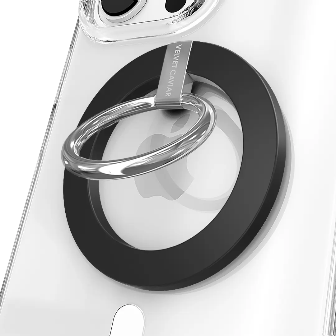 Velvet Caviar Just Black MagSafe Grip Ring – Sleek Magnetic Phone Grip & Stand with Strong 1,600g Magnet
