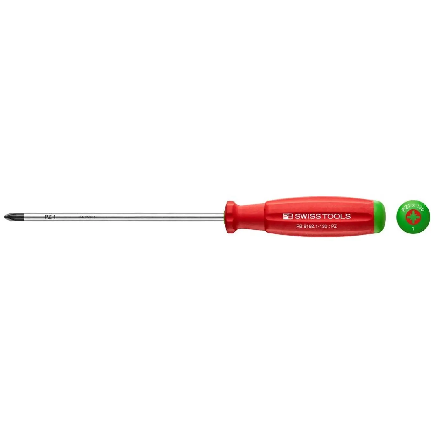 PB Swiss Tools PB 8192.1-130 SwissGrip Screwdrivers PZ1, 130 mm
