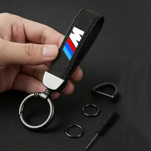 Suede Car Keychain Promotional Gift with Logo Keychain For BMW M Performance E46 E90 E60 F10 F30 E39 E36 F20 E87 G30 E92 E91 X5