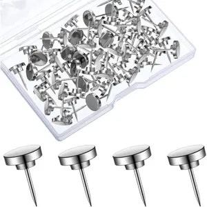 30 count Push Pins, Metal Thumb Tacks for Picture Photo Hanging, Wall Pins for Board Posters Bulletin Maps, Wall Tack for Office Home Decorative