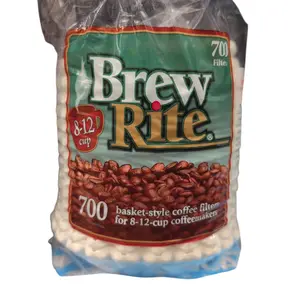 Brew Rite Coffee Filter - 700 Count 3 Pack Basket Style Filters for 8-12 Cup Coffee Makers Tea