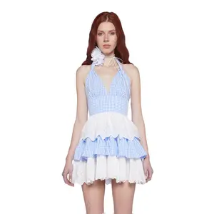 Call Me Yours Babydoll Dress - Blue Gingham