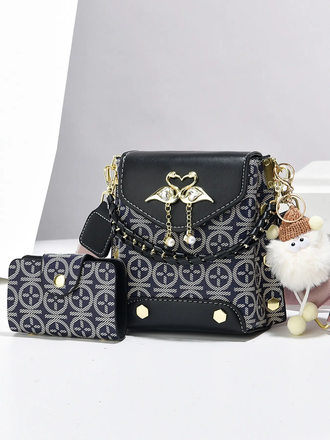 Fashionable PU Leather Crossbody Bag & Coin Purse, Casual Versatile Phone Bag Set for Women, Trendy All-match Commuter Bag for Daily Used, Fashionable Patterned Bag, Fashionable Shoulder Bag