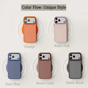 Color Flow Unique Style iPhone Case - Large Punch Anti-Slip Matte Shell, Orange & More Colors For iPhone 17 16 15 14 13 12 11 PRO PLUS MAX E AIR |   Trendy Protective Cover, Perfect Christmas Gift & Gift Idea # IPFHWORANGE