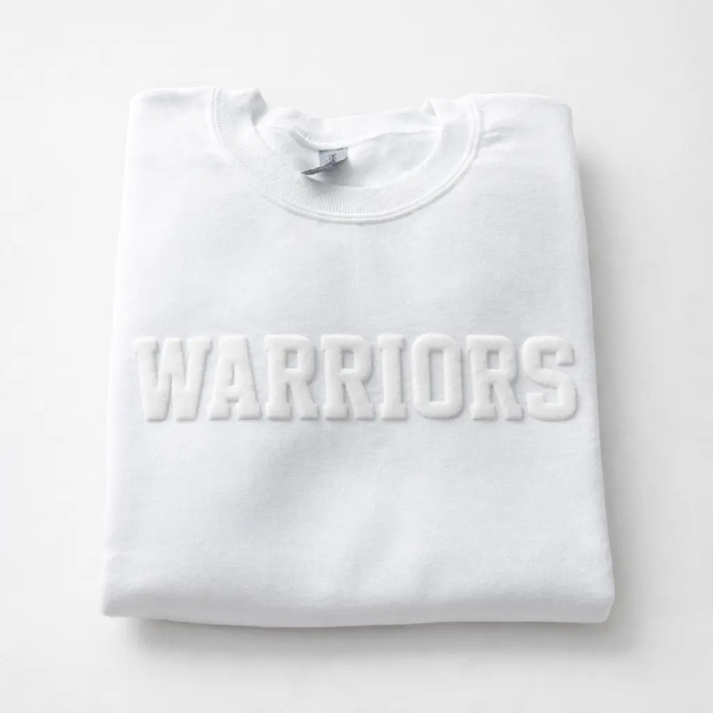 Custom Embossed Sweatshirt, Custom Spirit Wear, Gildan Sweatshirt Custom with Puff Vinyl