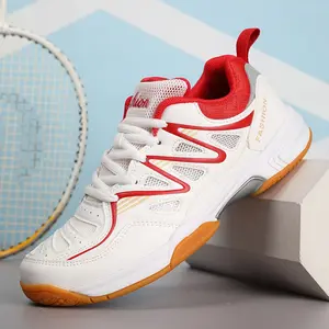A professional shock-absorbing training sports shoe, suitable for both men and women, breathable and lightweight, applicable for tennis, badminton, and other sports. It's non-slip and wear-resistant, suitable for all seasons. Features a microfiber upper,
